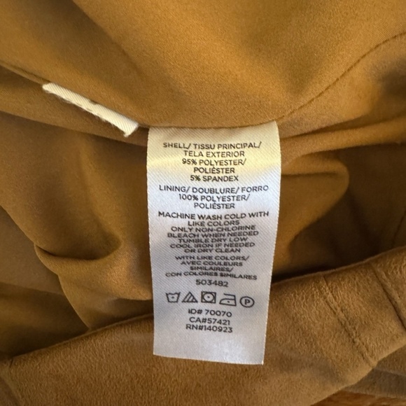 Loft Size 2 Solid Brown Faux Suede Above-Knee A-Line Skirt - EUC - Picture 4 of 4